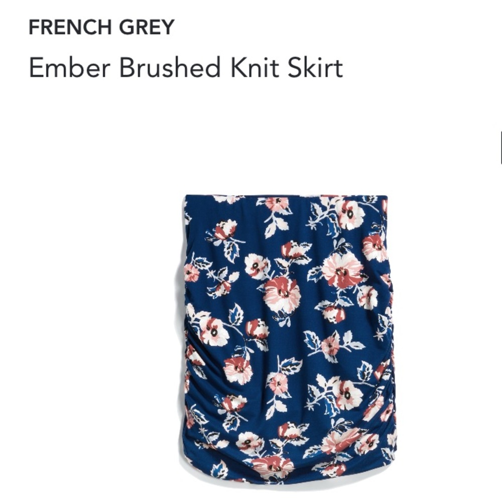 NWT French Grey Ember Brushed Knit Skirt XL